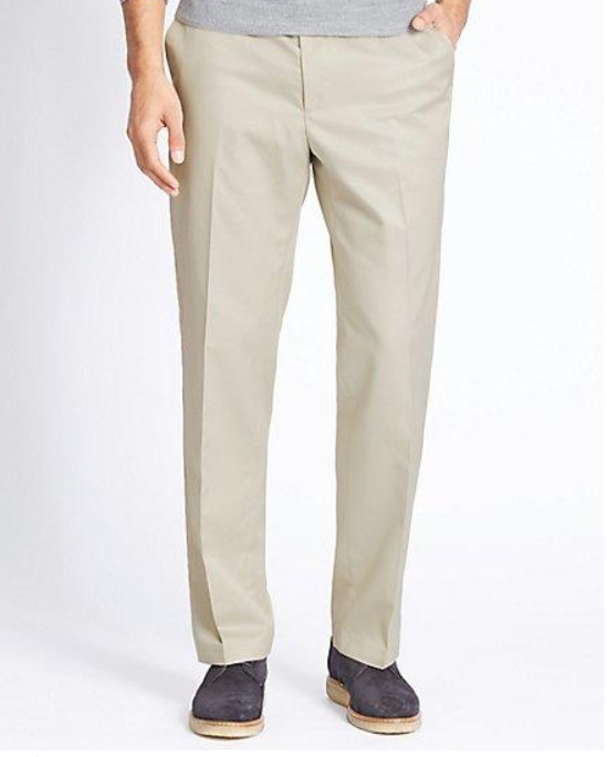 m&s travel chinos